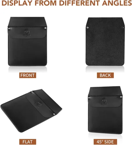 Vista 4 de RingSun Protector de bolsillo de cuero genuino para hombres, bolsa de herramientas duradera, protector de camisas de jeans para herramientas