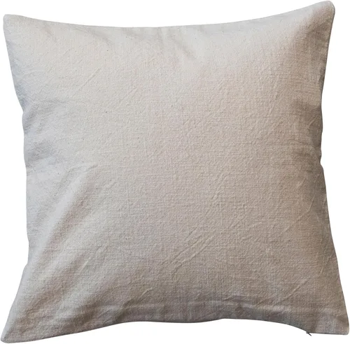 Vista 9 de Bloomingville Almohada estampada de algodón tejido con cara abstracta, multicolor