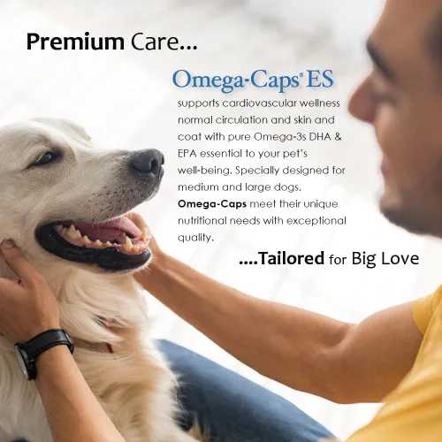 Vista 7 de Omega-Caps ES para perros grandes y gigantes (250 cápsulas)