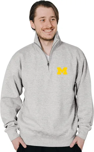 Vista 182 de Blue 84 Sudadera con cremallera de un cuarto para hombre de la NCAA