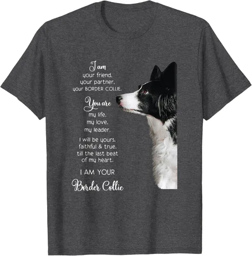 Vista 32 de Funny I Am Your Friend Your Partner Your Border Collie - Camiseta de regalo, Negro, S