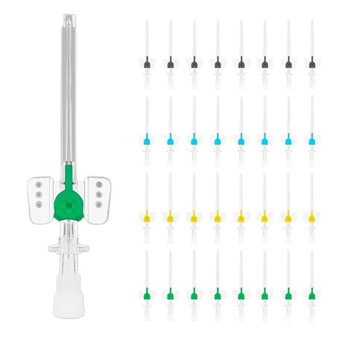 Vista 12 de Catéter IV con alas y puerto de inyección Catéteres IV Cánula IV estéril con aguja BD Instaflash para animales (14G, 5pcs)