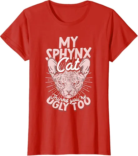 Vista 34 de My Sphynx Cat Thinks You're Ugly Too Pet Hairless Cat Sphynx T-Shirt Asphalt Grey
