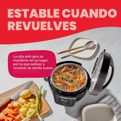 Vista 6 de Instant Pot 4QT RIO Mini Multicocina 7 en 1, Olla a Presión, Cocción Lenta, Saltear, Vapor, Arrocera, Yogur y Calentador, Negro, 4 Cuartos