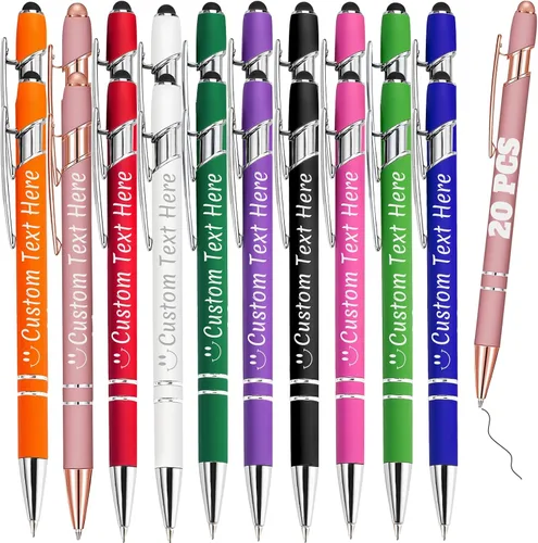 Vista 87 de Bolígrafos personalizados a granel 10 con nombre, grabados con punta de lápiz, bolígrafos de bola personalizados de escritura suave, regalos