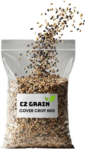 Vista 8 de No-Till Cover Crop 10 Seed Mix - Centeno de invierno, trébol blanco, guisantes de invierno austriacos, triticale, trébol carmesí, guisantes de vaca