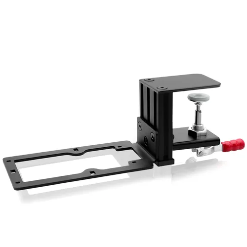 Vista 2 de HUYE Metal Desk Mount Bracket Holder Compatible with Turtle Beach VelocityOne Flight Stick & Logitech G Extreme 3D Pro USB Joystick for Windows