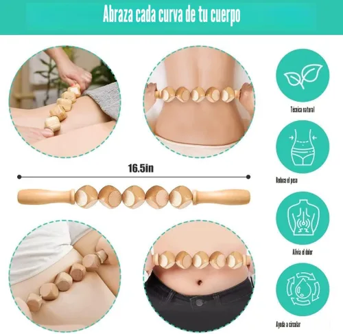 Vista 7 de JUANWAN Juego de herramientas de masaje de terapia de madera 10 en 1 Gua Sha Masajeador de madera para moldeo corporal Juego de herramientas