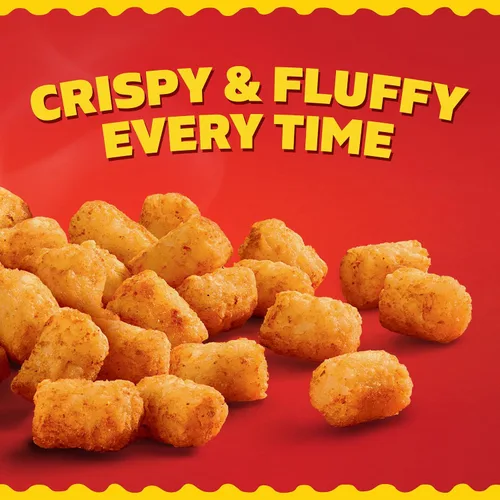 Vista 4 de Ore-Ida Crispy Tater Tots Patatas congeladas ralladas sazonadas, bolsa de 32 onzas para aperitivos fáciles y acompañamientos de cena sin gluten