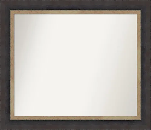 Vista 155 de Amanti Art Espejo personalizado, espejo de baño negro Astor, espejo de pared o espejo de tocador de baño sobre el fregadero (25 x 25 pulgadas)