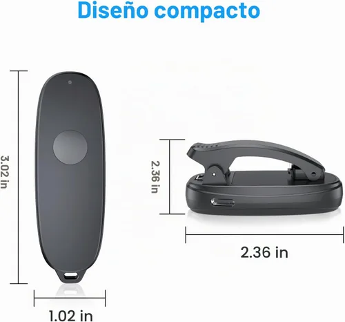 Vista 7 de Mando a distancia para Kindle Page Turner con 1 clip y estuche de almacenamiento, color negro Recargable tipo C, funciona con Kindle Paperwhite