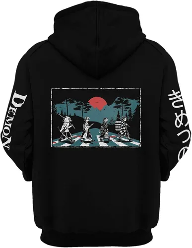 Vista 3 de GLIKXN Sudadera deportiva unisex con capucha de anime para hombres y mujeres