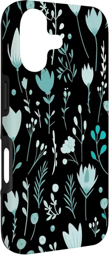 Vista 3 de Teal Floral Flowers Wildflowers Garden Botanical Love Case for iPhone 17
