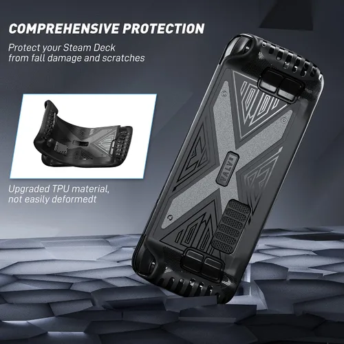 Vista 4 de GLDRAM Funda mejorada para cubierta de vapor, cubierta de TPU para cubierta de vapor de válvula, accesorios de protección con 2 protectores