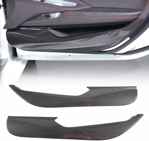 Vista 8 de CHEAYAR Kit Anti Patadas de Panel de Puerta Interior de Automóvil Compatible con Corvette C8 Stingray 2020 2021 2022 2023 Cubierta Protectora