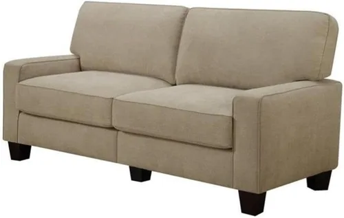 Vista 17 de Pemberly Row Sofá moderno de 73 pulgadas con brazos de riel con fundas extraíbles, color beige