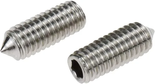 Vista 7 de Sscon 100 tornillos de acero inoxidable 304 M4 x 0.236 in 304 Tornillos sin cabeza Tornillos hexagonales
