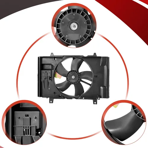 Vista 6 de PartsFlow Conjunto de ventilador de refrigeración del radiador para Nissan Versa 620-456 2007 2008 2009 2010 2011 2012