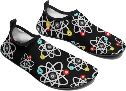 Vista 5 de Divertidos zapatos de agua de ciencia de billar para mujeres y hombres, calcetines acuáticos de secado rápido, zapatos deportivos para yoga, zapatos