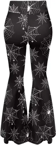 Vista 2 de Body de cintura alta étnico para Halloween, pantalones de yoga acampanados, corte de bota, pantalones de yoga para mujer, fiesta al aire libre