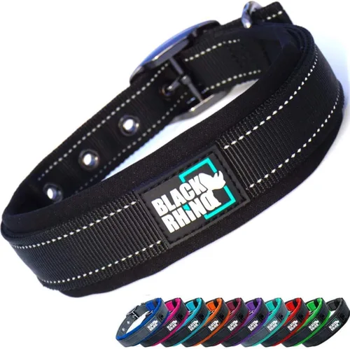 Vista 14 de Black Rhino - The Comfort Collar - Collar de perro acolchado de neopreno ultra suave para todas las razas. Resistente, ajustable, reflectante