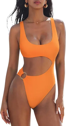 Vista 8 de SUUKSESS Traje de baño sexy de una pieza con control de abdomen para mujer