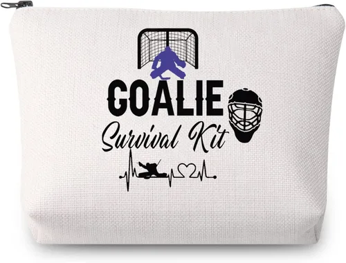 Vista 6 de JYTAPP Kit de supervivencia para porteros, bolsa de cosméticos, regalo de hockey sobre hielo, regalos para jugadores de hockey, bolsa de viaje