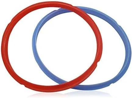 Vista 4 de Junta de anillo de sellado de repuesto, paquete de 2 (azul y rojo) - Para olla instantánea de 5 y 6 cuartos de galón
