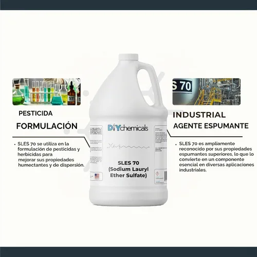 Vista 3 de DIYChemicals Sulfato de lauril éter de sodio (SLES) de alta pureza al 70% (1 galón)