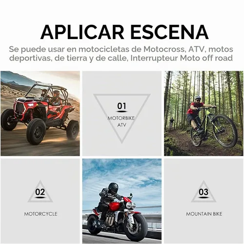 Vista 4 de Interruptor de motocicleta de 7/8" Feiteplus con luz LED azul para botón de claxon, señal de giro, lámpara antiniebla eléctrica, interruptores