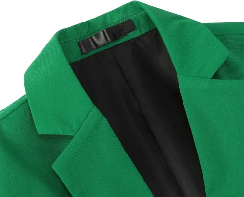 Vista 10 de YUNCLOS Chaqueta blazer casual de 1 botón con solapa con muescas para hombre
