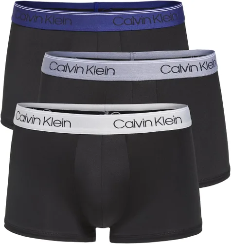 Vista 9 de Calvin Klein Ropa interior de microfibra elástica para hombre, paquete de 3 troncos 3 Negro
