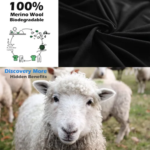 Vista 2 de Merino Protect Suéter de manga larga con cremallera de un cuarto de lana merino para hombre