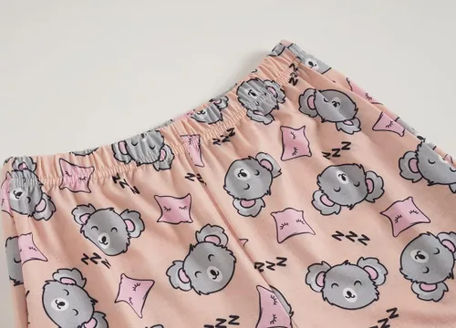Vista 5 de Hupohoi Conjunto de pijama lindo de verano para niñas grandes, ropa de dormir estampada en forma de corazones a