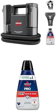 Vista 2 de Paquete de BISSELL® Little Green® Limpiador Portátil Inalámbrico Multipropósito para Limpieza Profunda de Alfombras y Tapicería, Detallador de Autos
