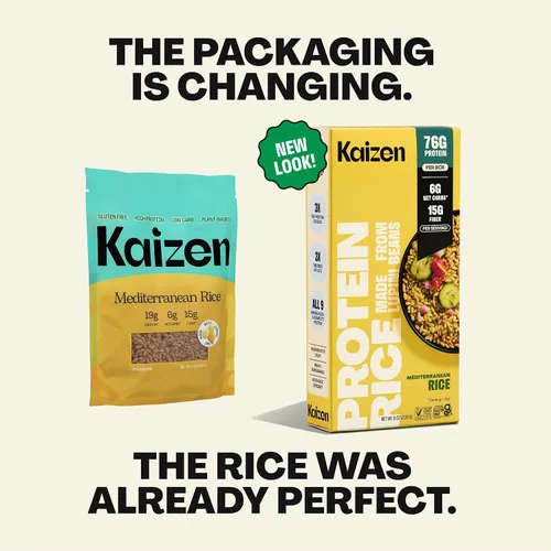 Vista 2 de Kaizen - Arroz mediterráneo keto bajo en carbohidratos, alto en proteínas (20g), apto para dieta cetogénica, sin gluten, a base de plantas, hecho