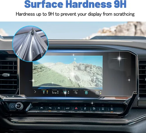 Vista 3 de SHAOHAO 2 piezas protectores de pantalla para Chevy Silverado 1500 2025 2026 de 13.4 pulgadas para Chevy Silverado y Sierra 1500 2500 HD 3500 HD
