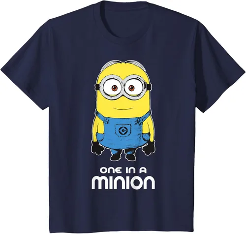 Vista 86 de Despicable Me Camiseta estampada Minions Bob One in A Minion Negro
