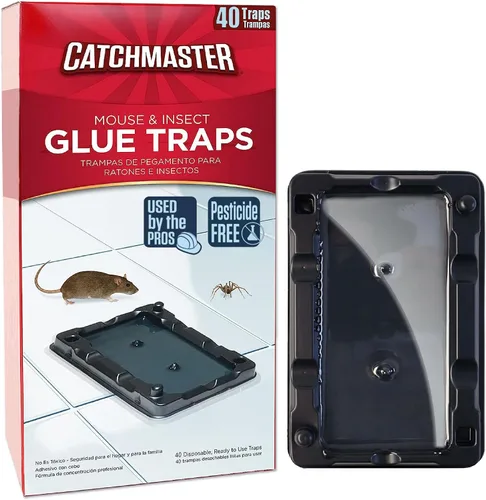 Vista 11 de Catchmaster -6 trampas de pegamento resistentes a la congelación para ratones e insectos, para interiores para el hogar, bandeja adhesiva