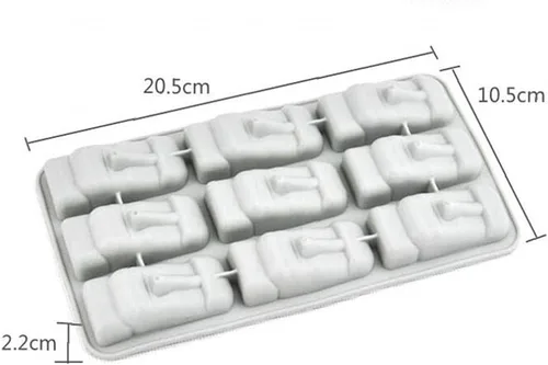 Vista 6 de Isla de Pascua Estatuas de Piedra Bandeja de Hielo Cubos Diy Molde Verano Mini Molde de Pastel de Silicona
