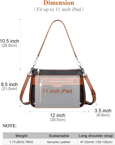 Vista 5 de Over Earth Bolsos cruzados de cuero para mujer, bolsos pequeños tipo hobo para mujer