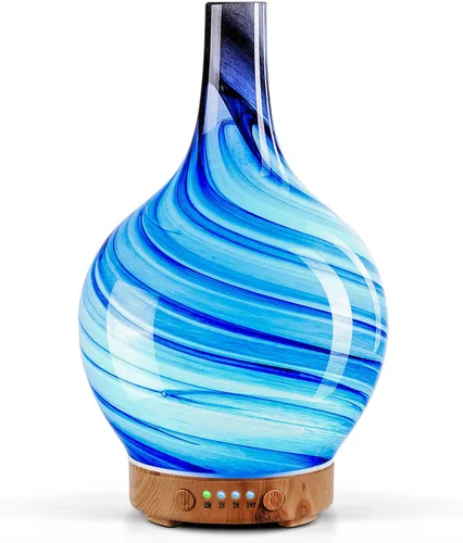 Vista 11 de Porseme Difusor de Aceite Esencial 3D, Humidificador de Niebla Fría Ultrasónico, Difusor de Aromaterapia, 150ml, Duración 6h, Apagado Automático