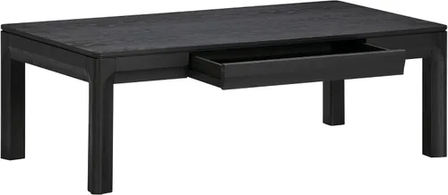 Vista 8 de NTC Flow Mesa de Café Moderna de Madera Rectangular con Cajón Oculto – Resistente al Agua y al Calor, Negro Quemado