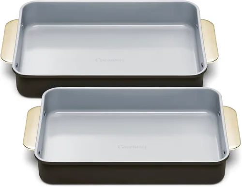 Vista 36 de Caraway Molde rectangular pequeño antiadherente de 9" x 6.5", no tóxico, sin PTFE ni PFOA, núcleo de acero aluminizado, bandeja para hornear