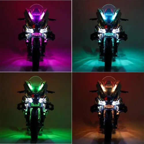 Vista 7 de Kit de luces LED RC para (M 1000 RR motocicleta 42130) modelo de bloques de construcción, kit de iluminación de construcción compatible con Lego