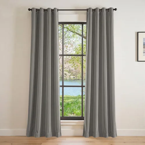 Vista 33 de Lazzzy - Cortinas de terciopelo blanco de 63 pulgadas de largo para sala de estar o dormitorio, cortinas con filtro de luz, aislación térmica