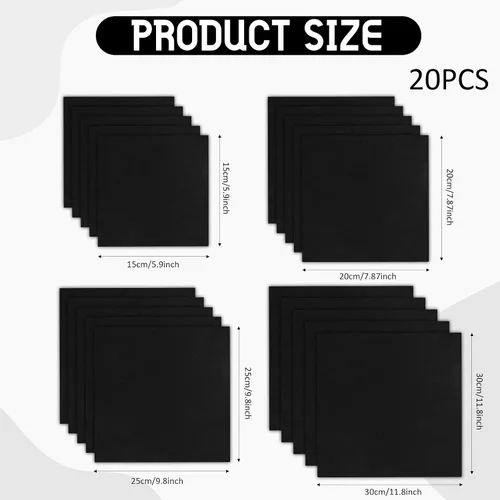 Vista 2 de Breling - Paquete de 20 cuadrados de tela de algodón de 10 x 10 pulgadas, cuadrados de tela precortados para costura, ideales para hacer colchas