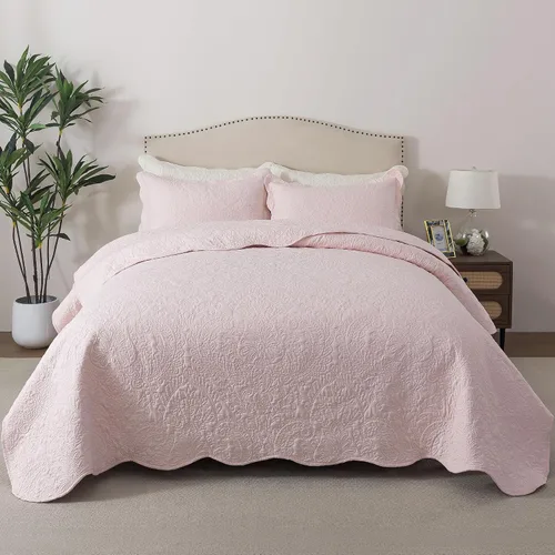 Vista 40 de HoneiLife Juego de ropa de cama tamaño Queen, juego de edredón de microfibra para cama Queen, colchas ligeras de 3 piezas, edredones reversibles