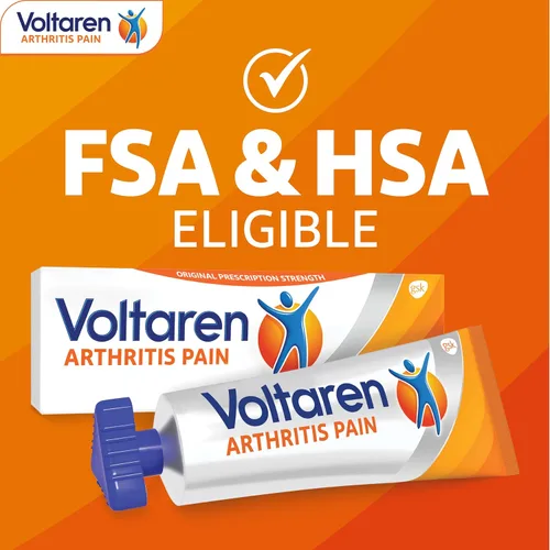 Vista 11 de Voltaren Gel para aliviar el dolor de artritis, diclofenaco sódico, 1% (AINE), potente analgésico clínicamente probado con tapa superior fácil
