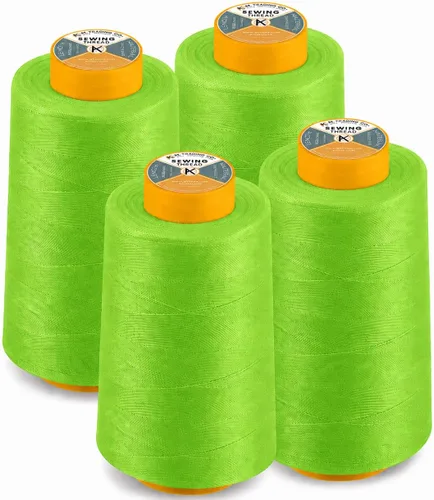 Vista 35 de AK Trading Paquete de 4 Conos de Hilo de Coser Multiusos Aqua (6000 Yardas Cada Uno) de Carretes de Hilo de Poliéster de Alta Resistencia a la Agua